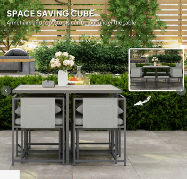 9 piece garden dining set - Image 5