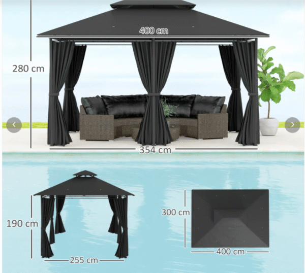 outdoor gazebo 4M x 3M - Image 3