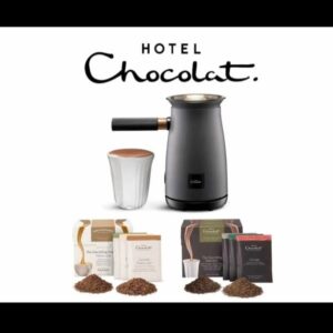 HOTEL CHOCOLAT VELVETISER WITH CHOCLATE AND LATTE SACHETS
