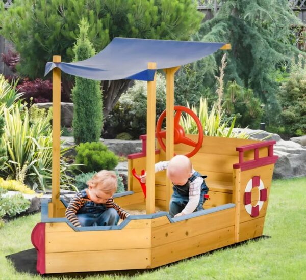 ship sand pit with canopy