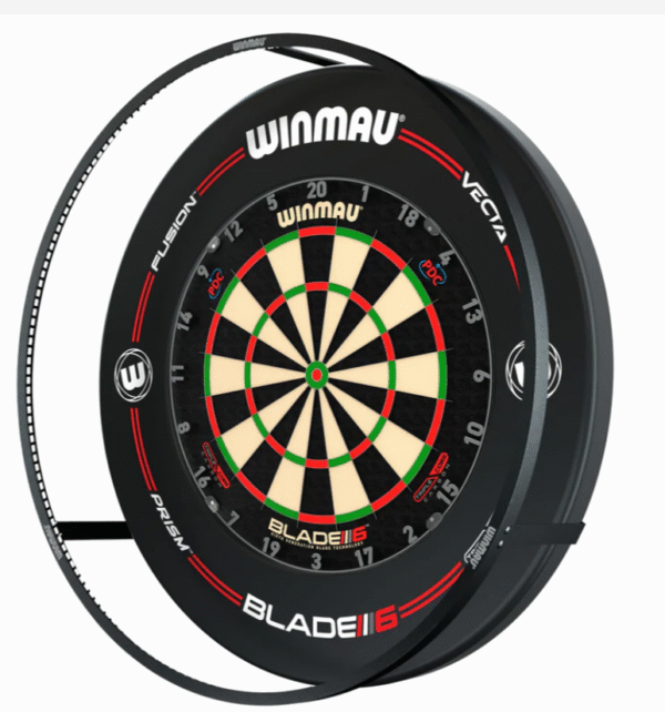 darts bundle winmau  blade 6  3 core carbon board surround and plasma light, gerwyn price darts - Image 2