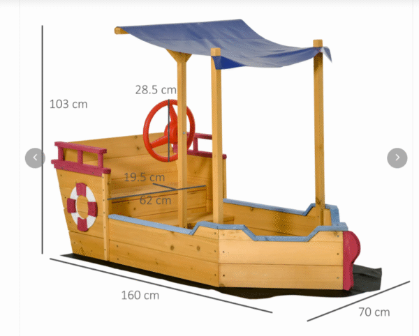 ship sand pit with canopy - Image 3