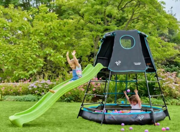 CLIMBING FRAME AND SLIDE