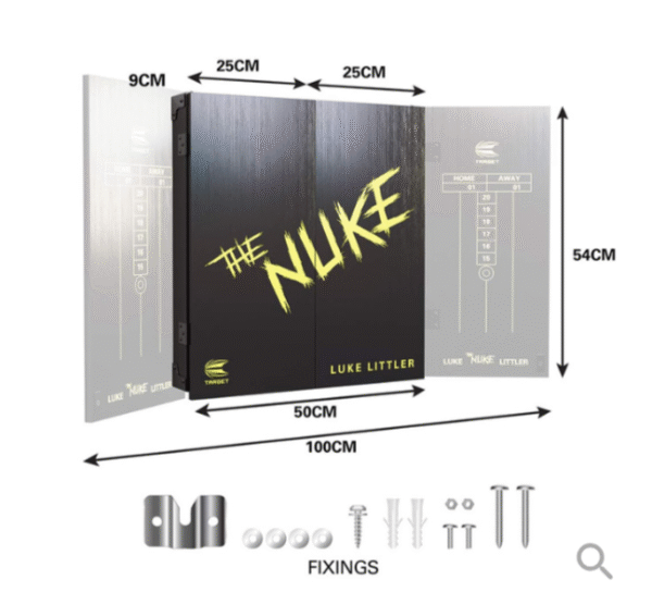 luke the nuke dart setup (cabinet, board and darts) - Image 5