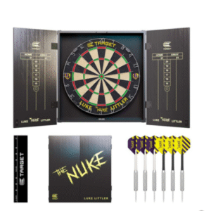luke the nuke dart setup (cabinet, board and darts)