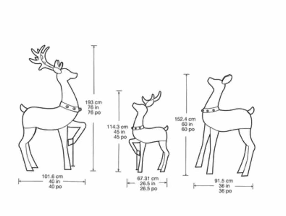 LIGHT UP REINDEER FAMILY - Image 2