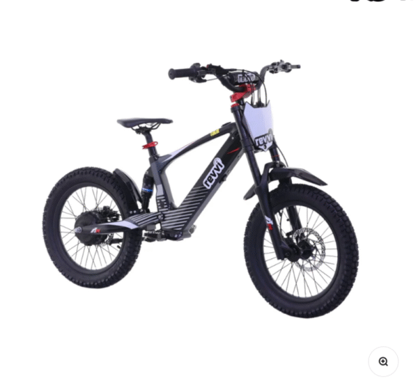 revvi 18" black kids e bike