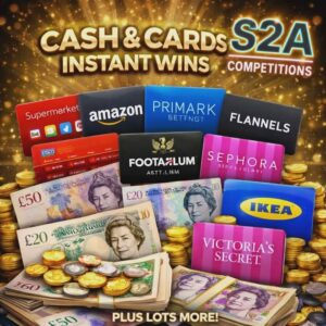 cash and cards instant win £350 cash end draw