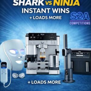 SHARK VS NINJA INSTANT WINS  £250 CASH END DRAW